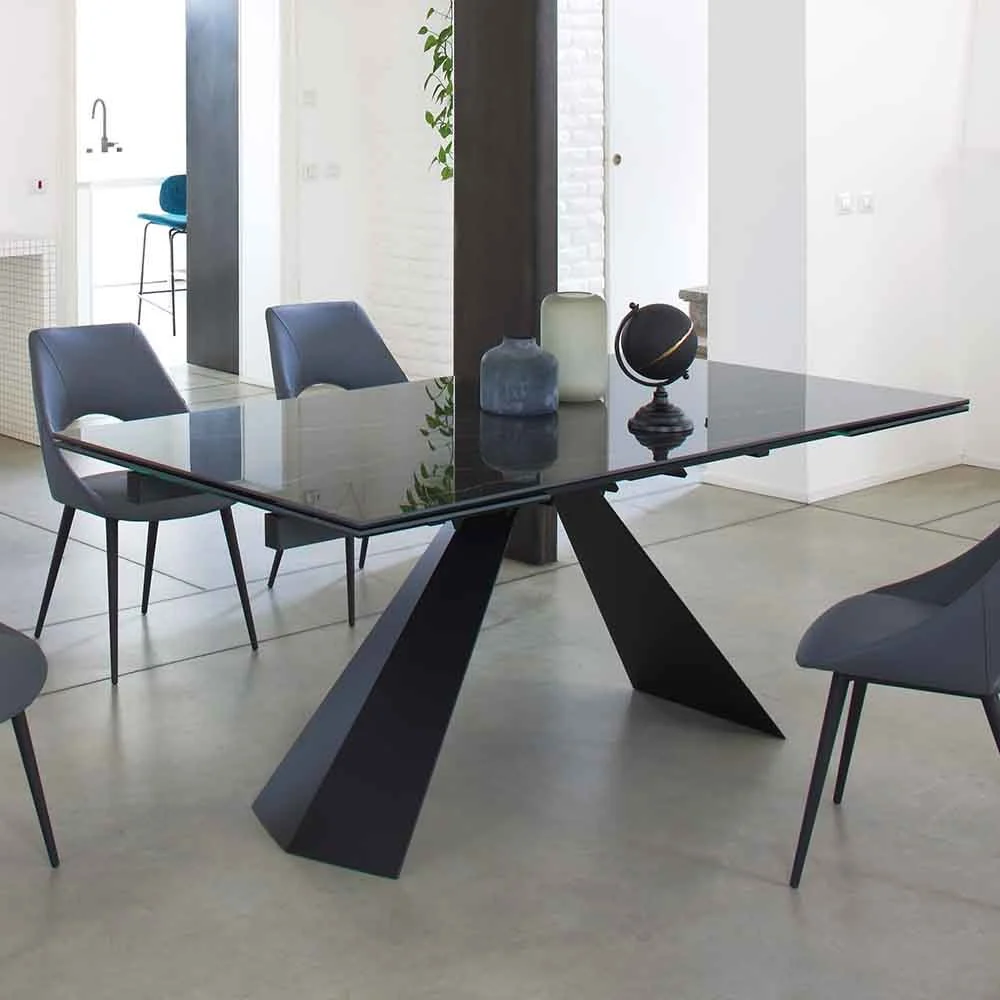 Tavolo allungabile Ragnar Ceramico Plus con piano in vetro ceramica - La Seggiola
