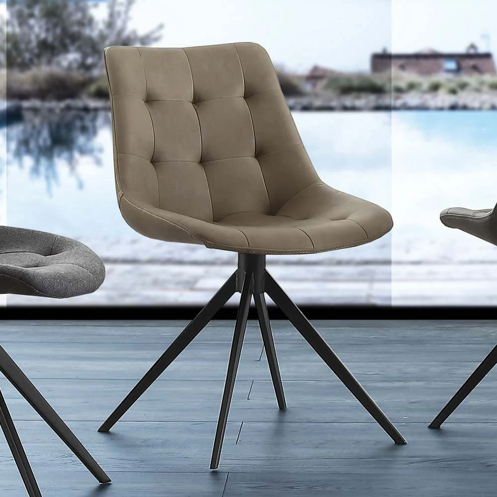 Sedia imbottita Carnaby Classic con base in metallo - La Seggiola