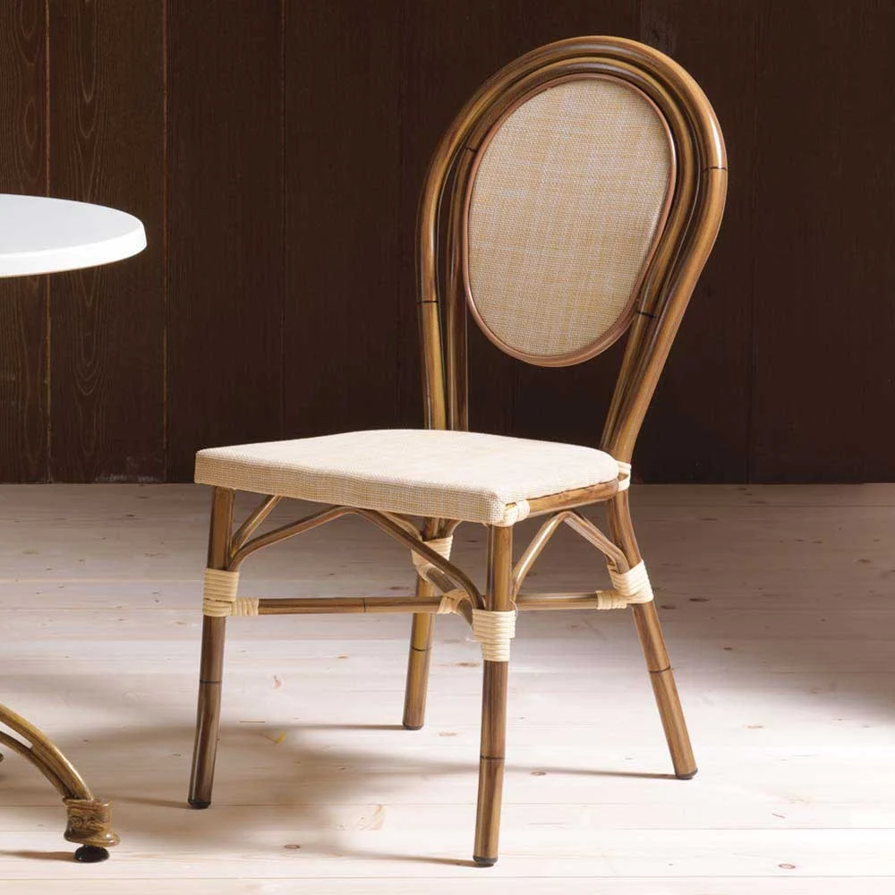 Sedia da pranzo Jakarta in alluminio rivestito PVC - La Seggiola