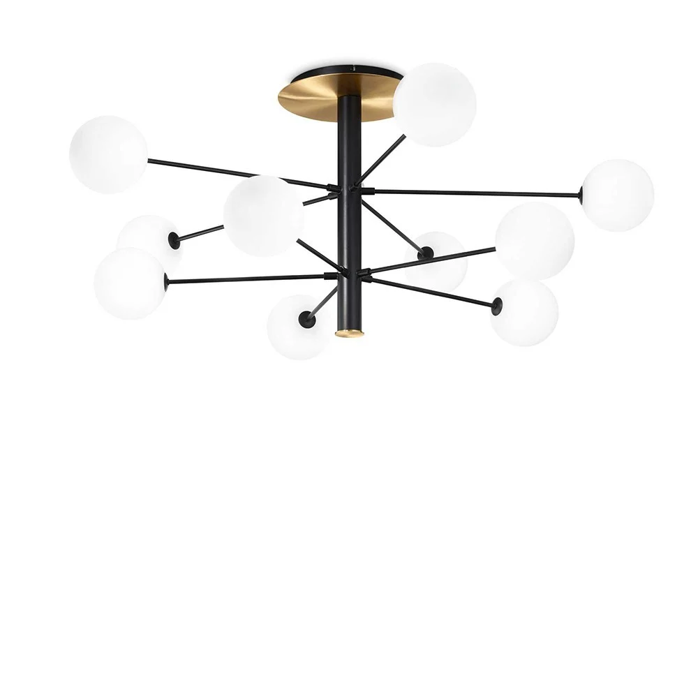 Lampada a soffitto Cosmopolitan di Ideal Lux disponibile in due finiture