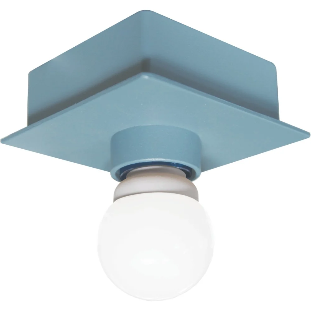 Lampada a Soffitto in metallo Murales con struttura a scatola quadrata con lampada E 27 max 100 watt