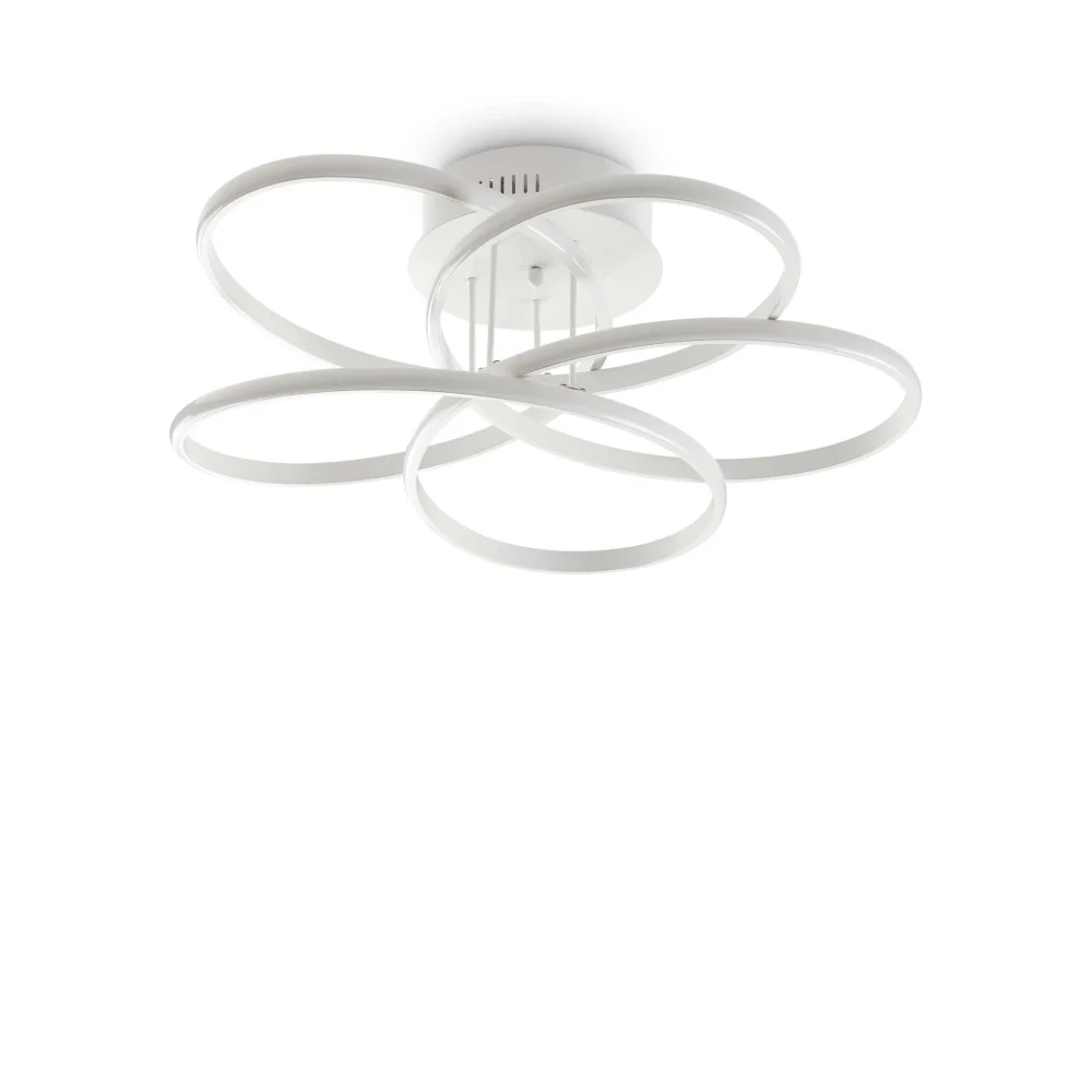 Lampada a soffitto Karol di Idel lux in metallo e diffusore in plastica con luci a Led