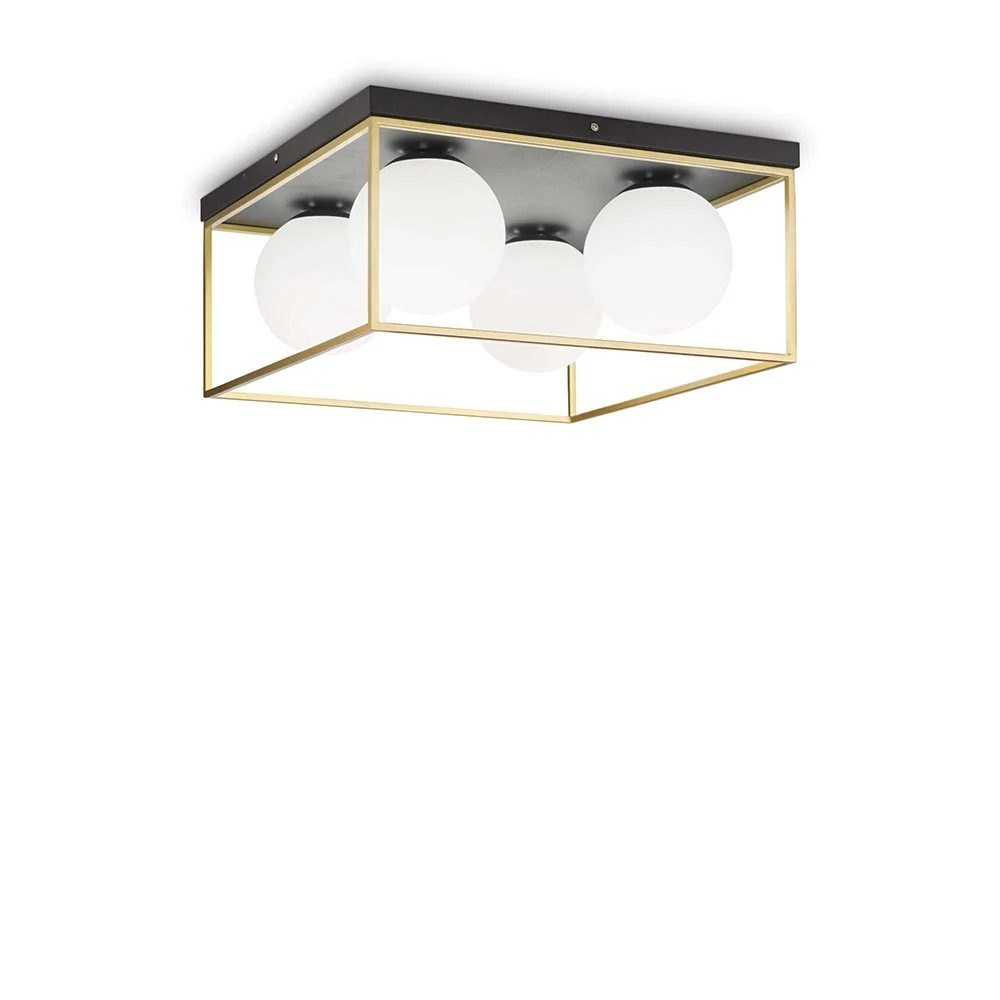 Lampada a soffitto Lingotto realizzata da Ideal-Lux disponibile a 4 luci
