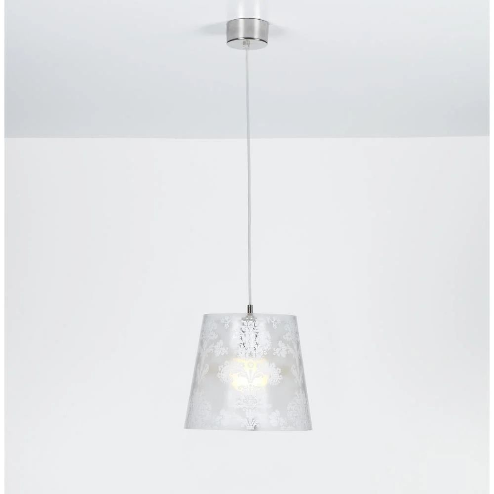 Lampada a sospensione Babette piccola o grande con struttura in metallo e paralume in policarbonato disponibile in piu finiture