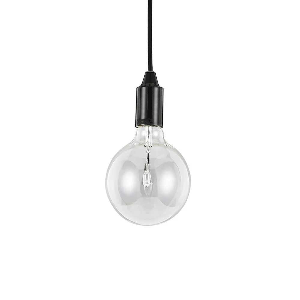 Lampada a sospensione Edison di Ideal Lux realizzata in metallo rifinito in smalto opaco in due diverse finiture
