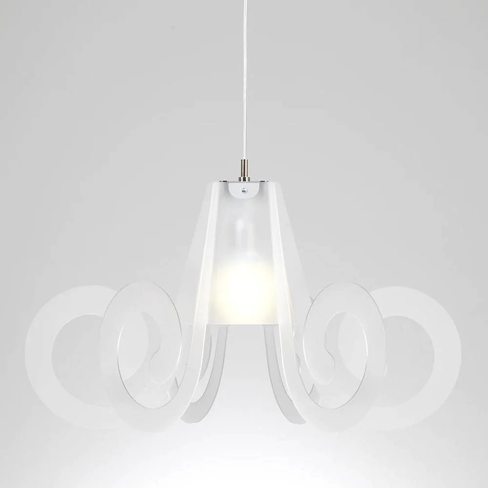 Lampada a sospensione in plexiglass Ricciolo di Emporium