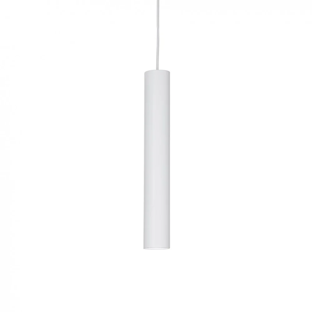 Lampada a sospensione Look in metallo nero o bianco con lampada GU 10 da 28 watt