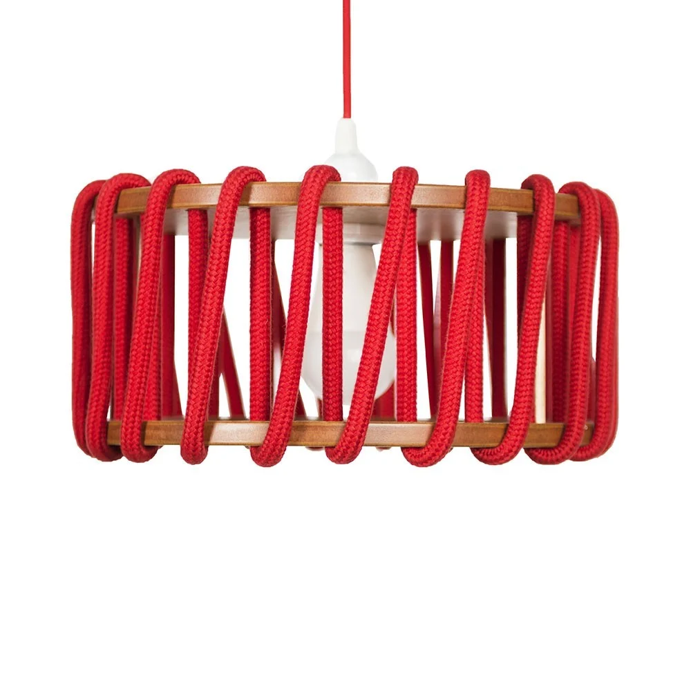 Lampada a sospensione Macaron rossa S