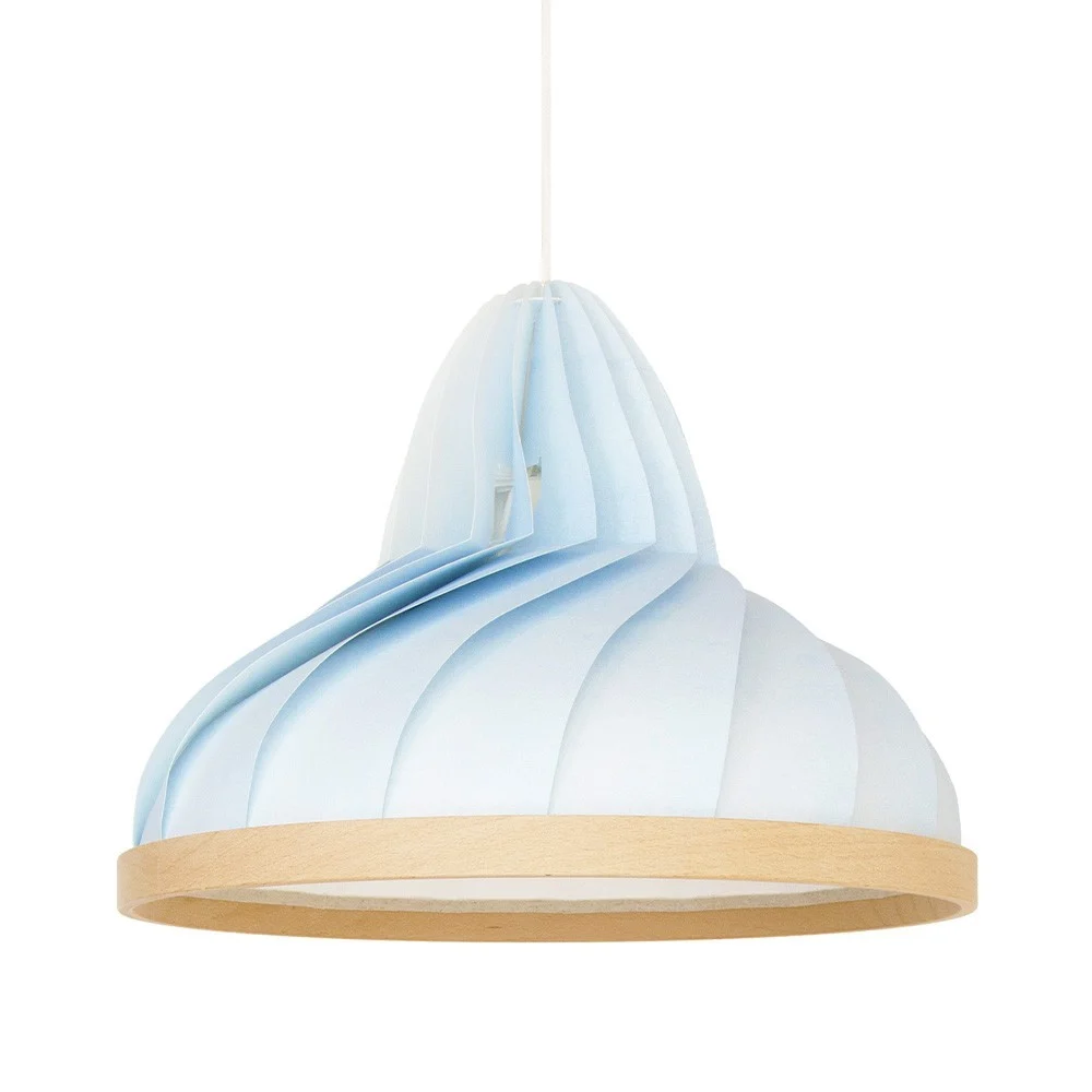 Lampada a sospensione Wave blu pastello