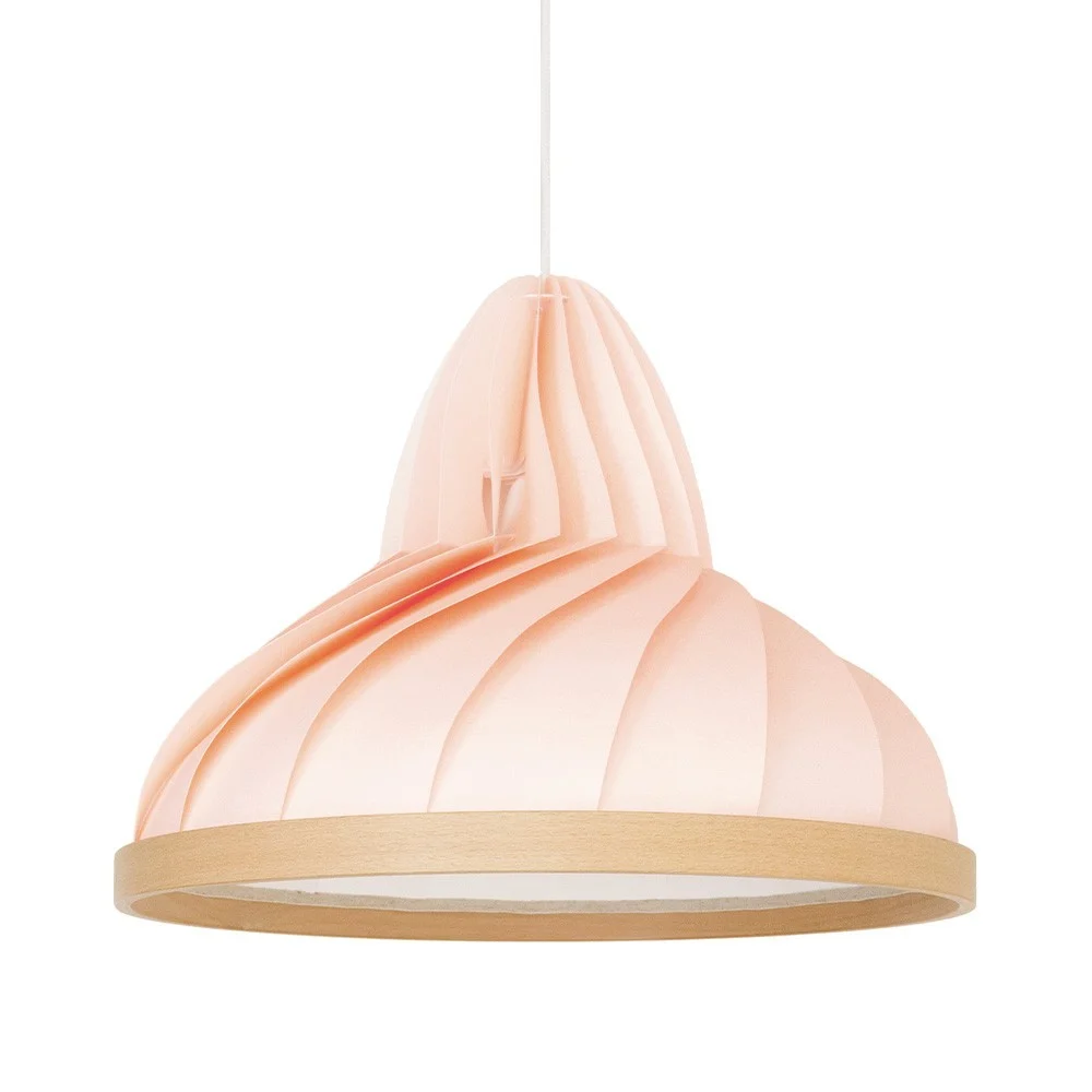 Lampada a sospensione Wave rosa pastello
