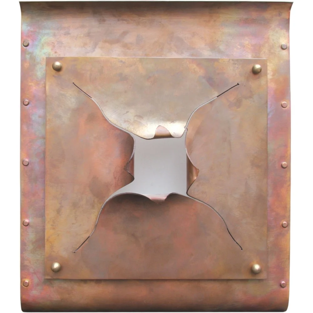 Lampada da Parete Ambra in rame smerigliato ed invecchiato con illumiazione E 27