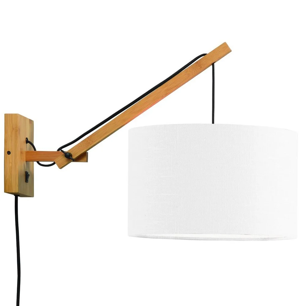 Lampada da parete Andes naturale e bianca S