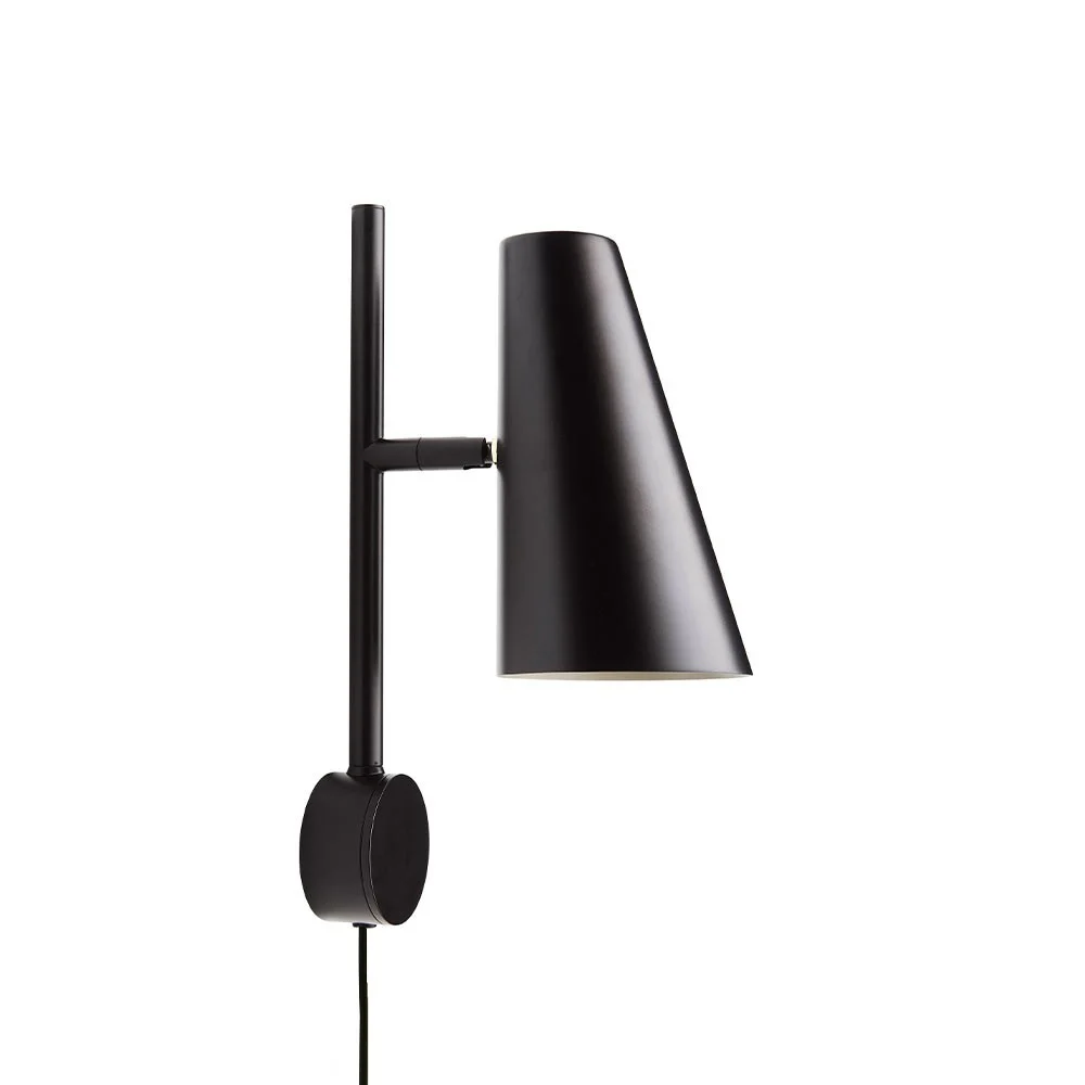 Lampada da parete Cono nera