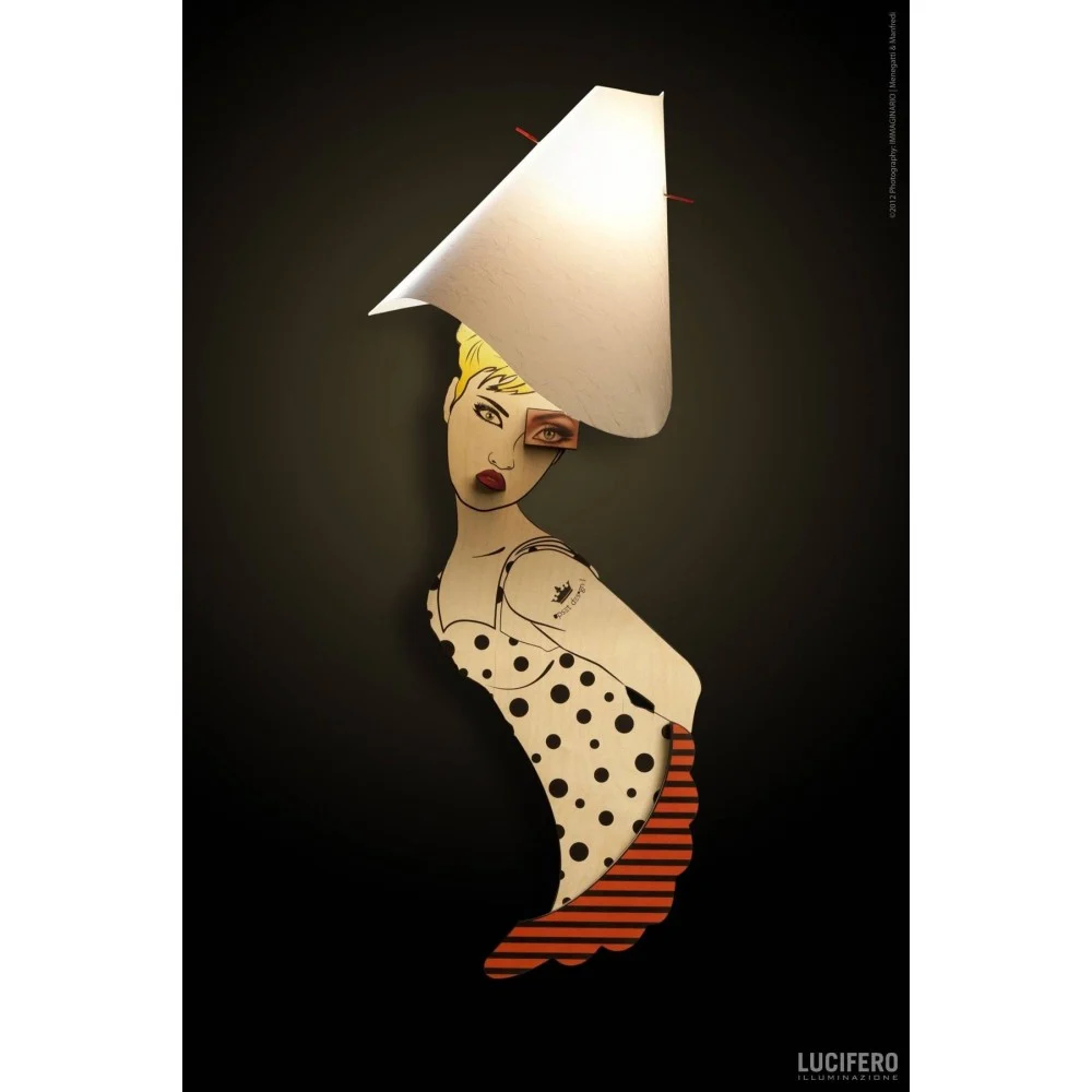 Lampada da parete GAIA di Lucifero Illuminazione realizzata in legno di betulla con lampada a led inclusa