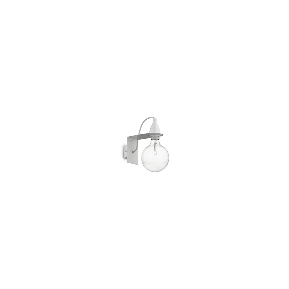 Lampada da Parete in metallo Minimal vetro trasparente e lampada E 27