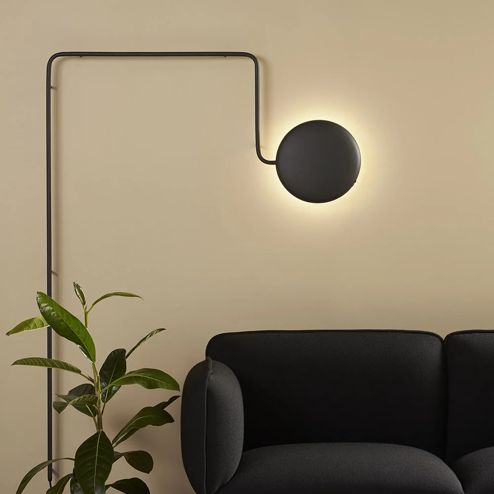 Lampada da parete Mercury nera