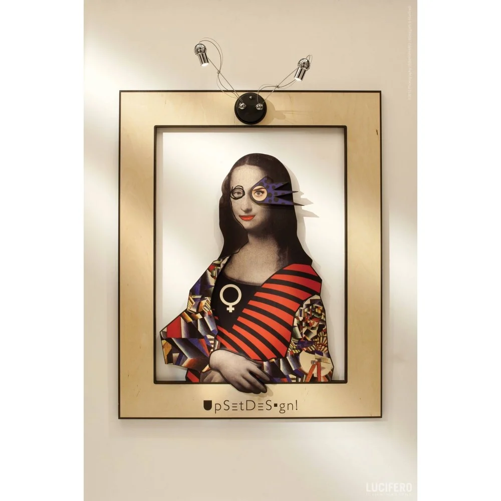 Lampada da parete MONA LISA di Lucifero Illuminazione realizzata in multistrato di betulla con lampade a led incluse