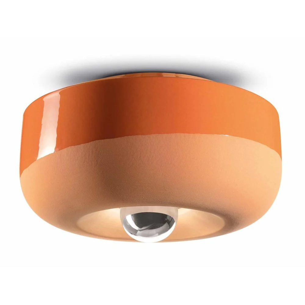Lampada da soffitto Bellota di Ferroluce in ceramica disponibile in varie finiture