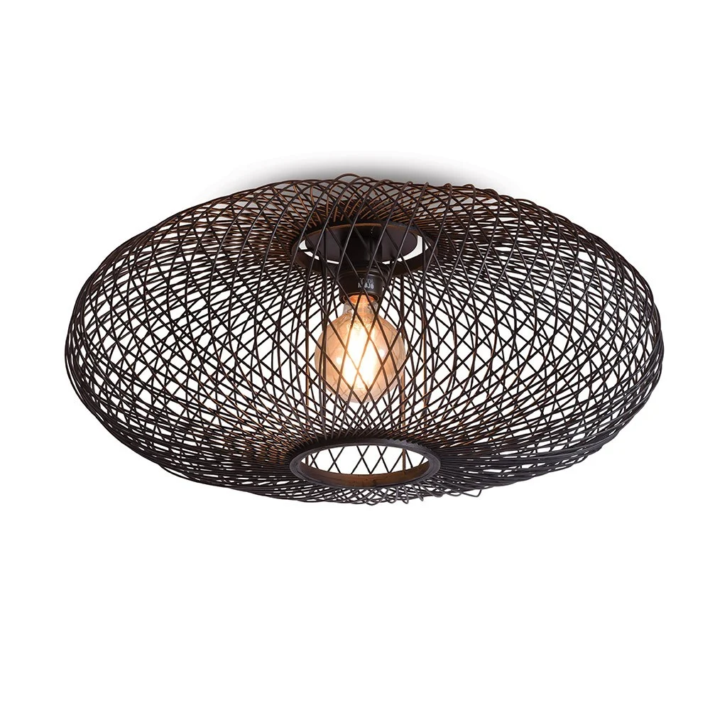 Lampada da soffitto Cango nera