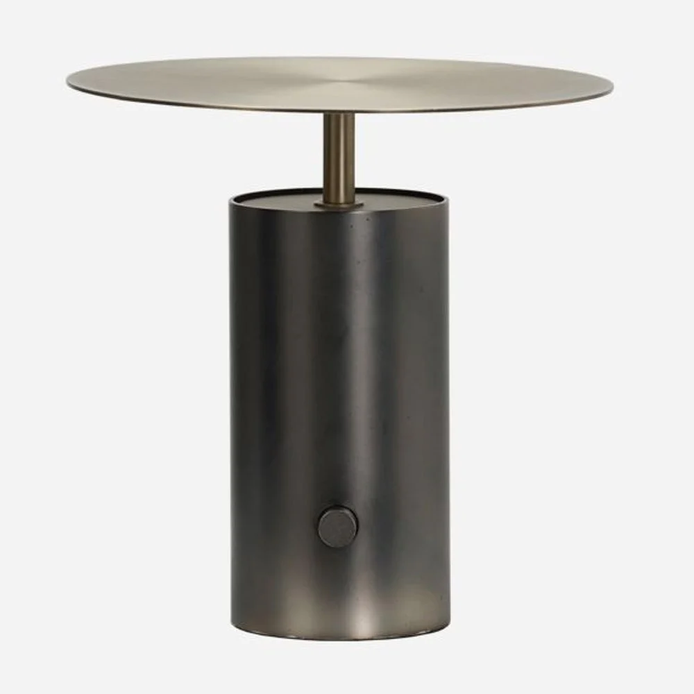 Lampada da tavolo Tacker bronzo nichelato