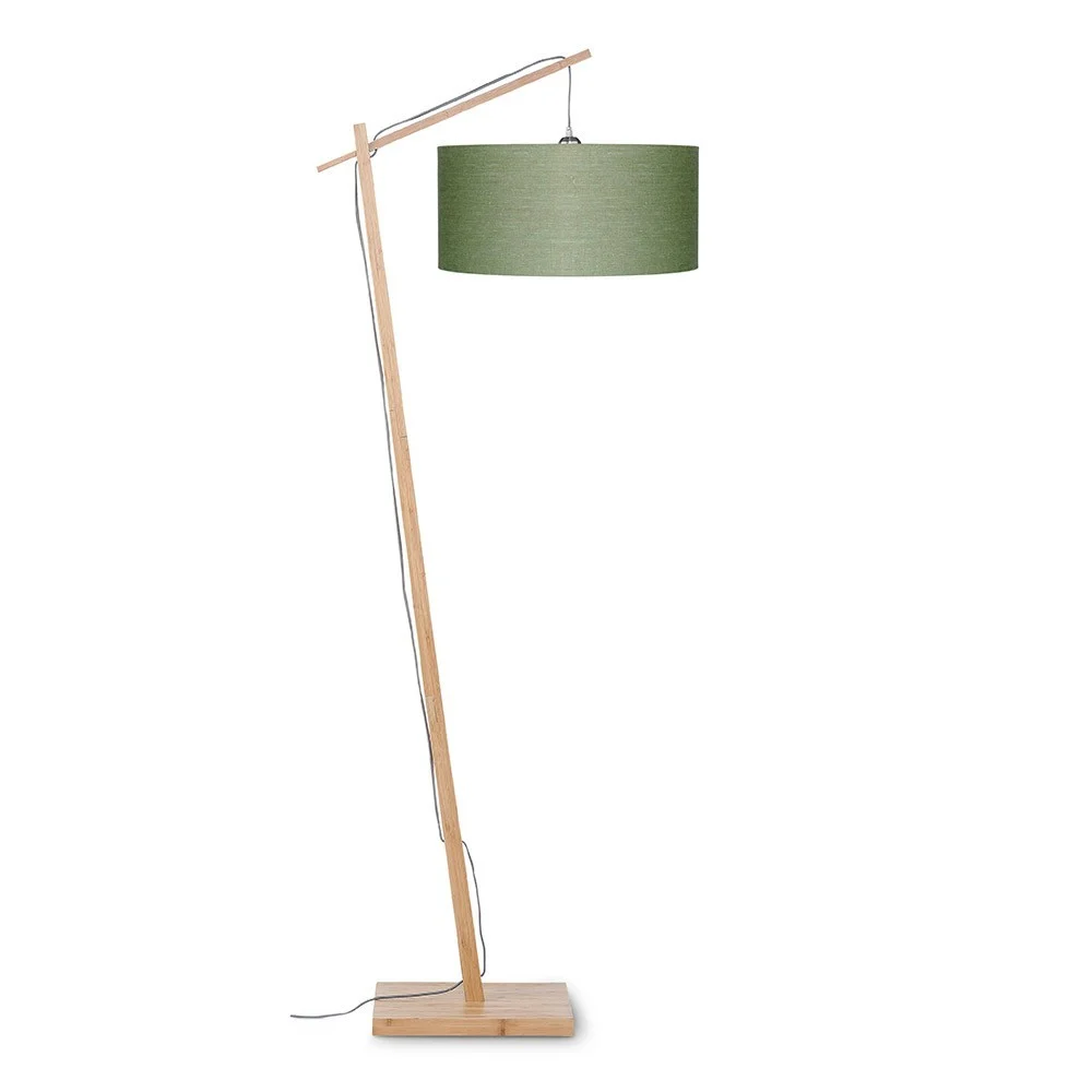 Lampada da terra Andes naturale e verde bosco