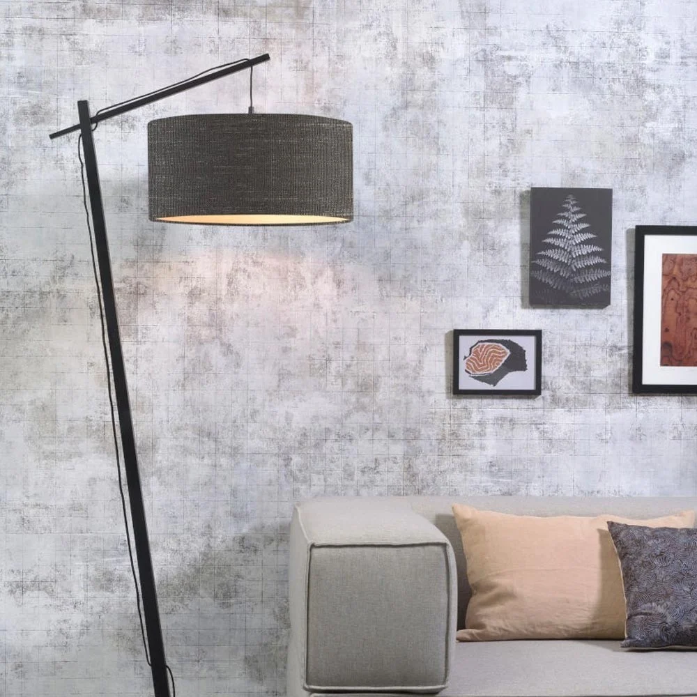 Lampada da terra Andes nera e grigio scuro