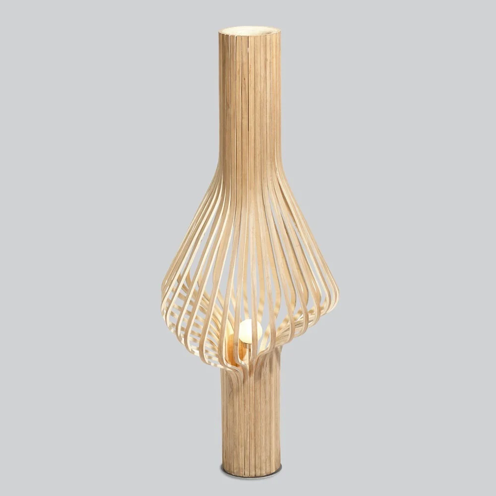 Lampada da terra Diva in rovere