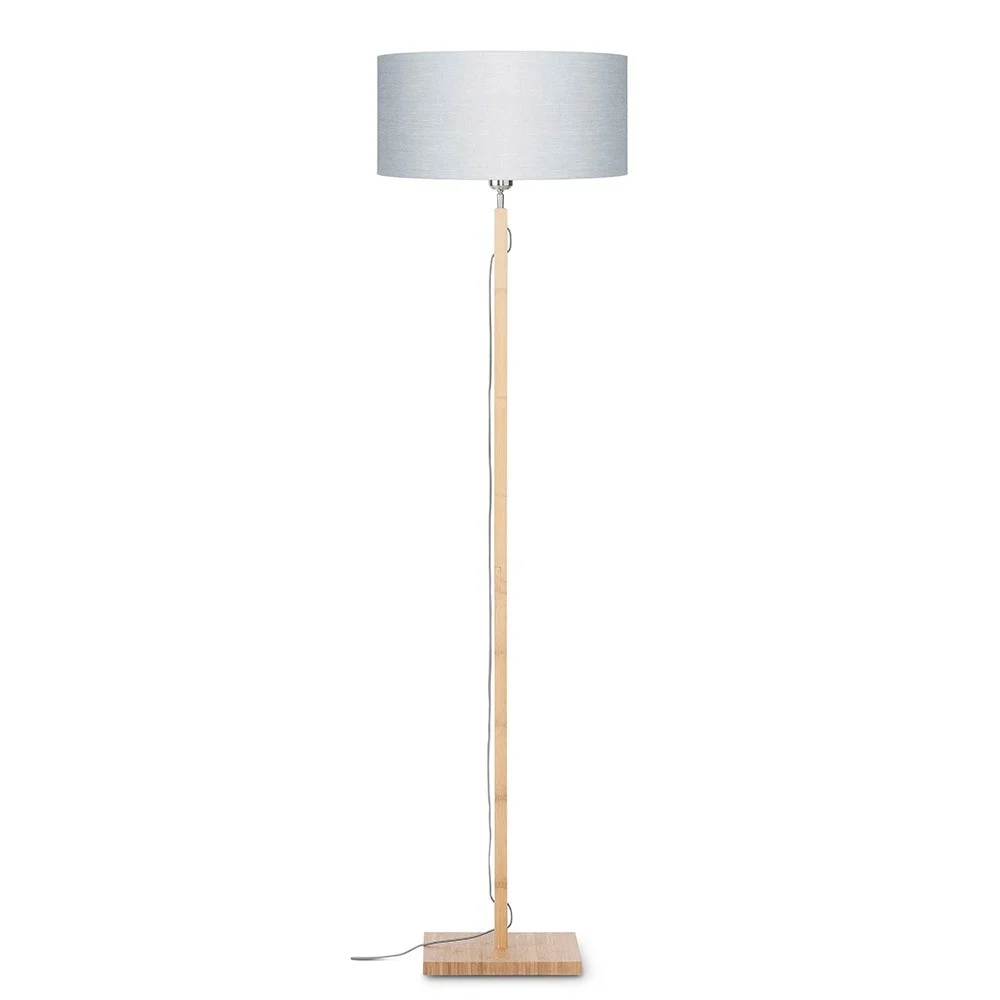 Lampada da terra Fuji naturale e grigio chiaro