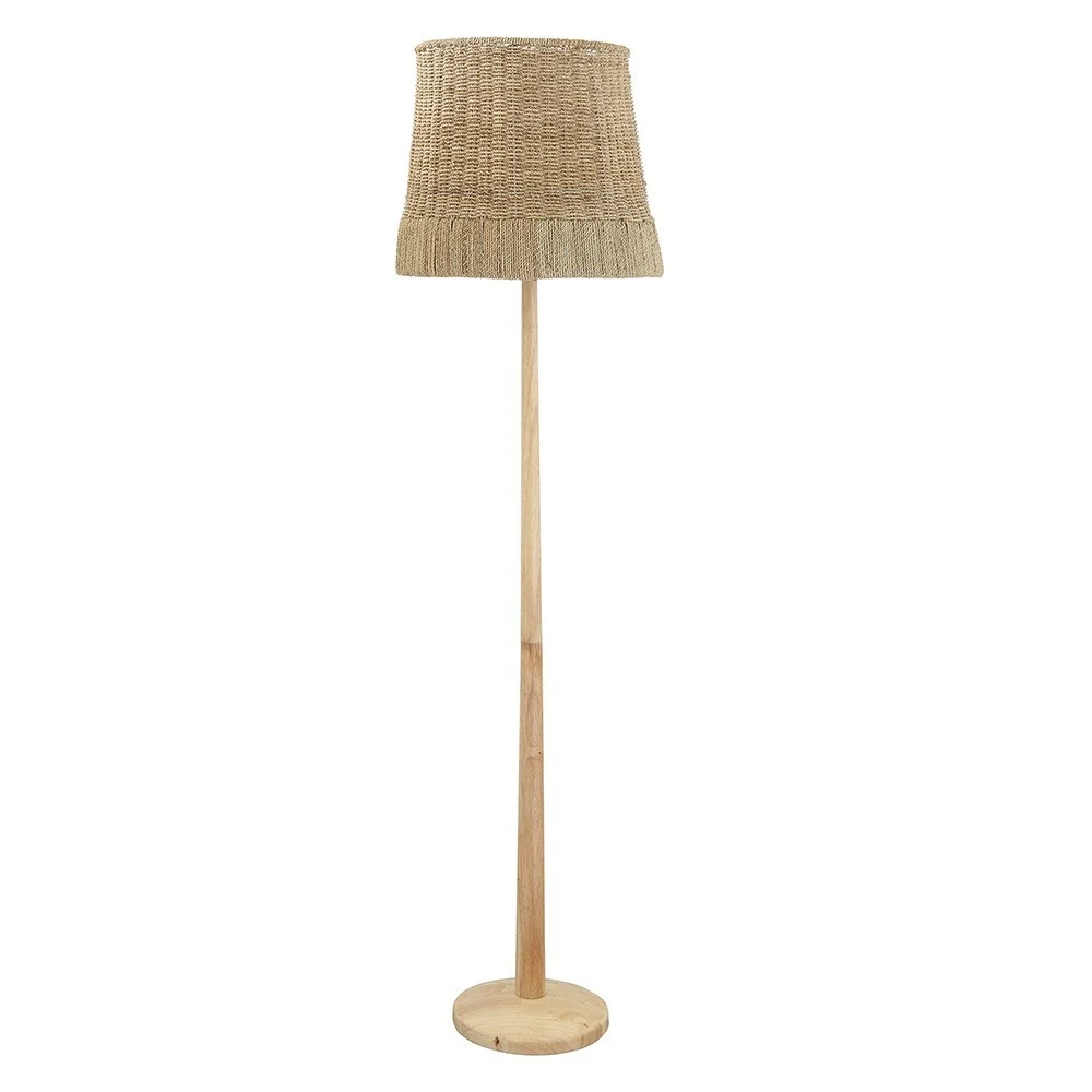 Lampada da terra Kakasi in rattan naturale