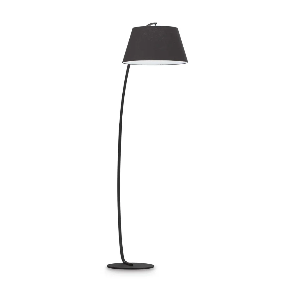Lampada da Terra Pagoda in metallo argento, nero o bianco opaco regolabile in altezza
