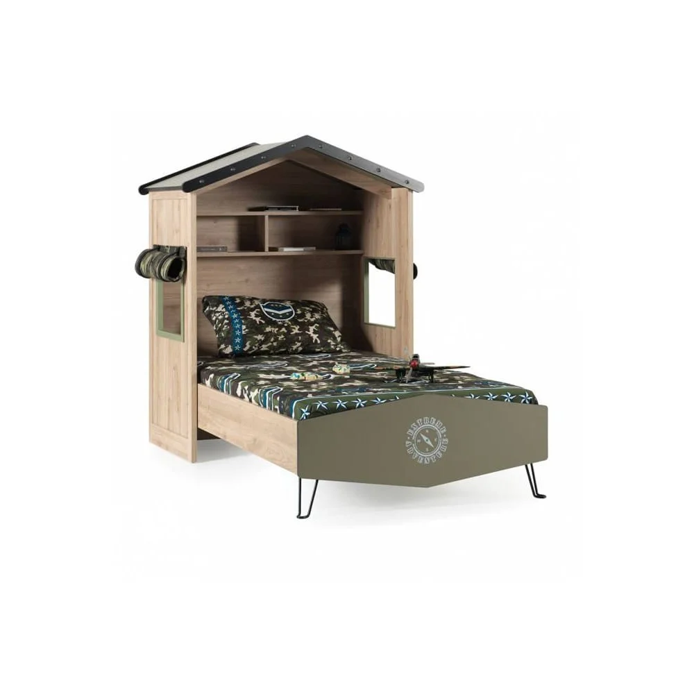 Lettoba Forma di Casa, stile militare