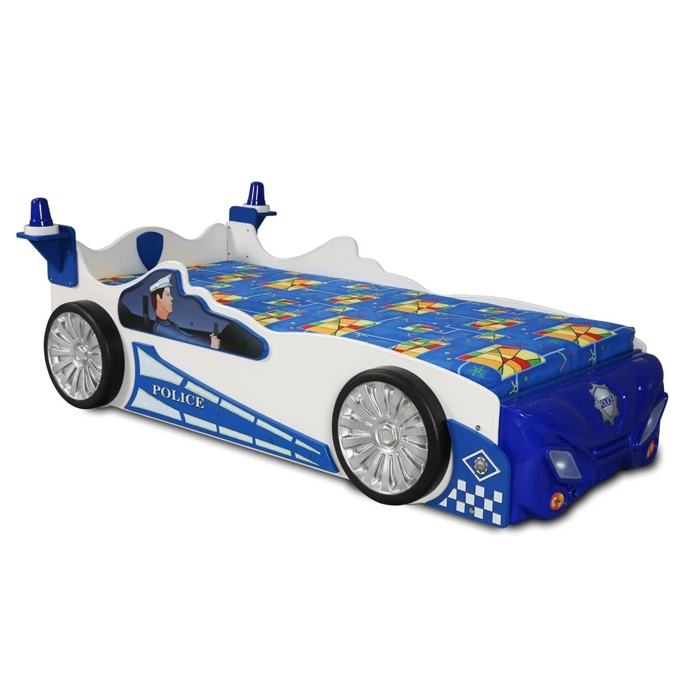 Letto a forma di auto della polizia modello POLICE