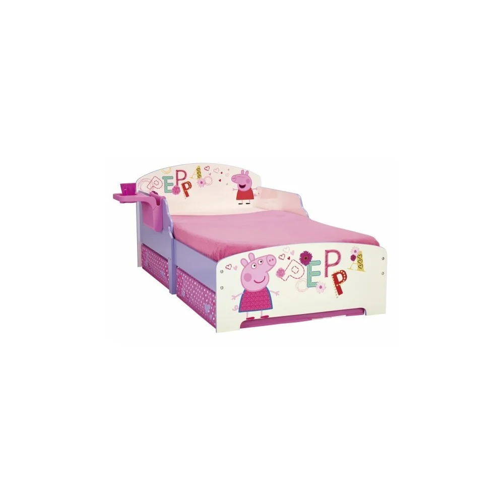 Lettino Peppa Pig con struttura in mdf e immagini decorate e non adesive pronto per i tuoi figli