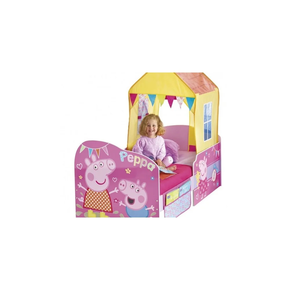 Lettino per Bambini Peppa Pig con casetta incorporata e molti gadget di corredo