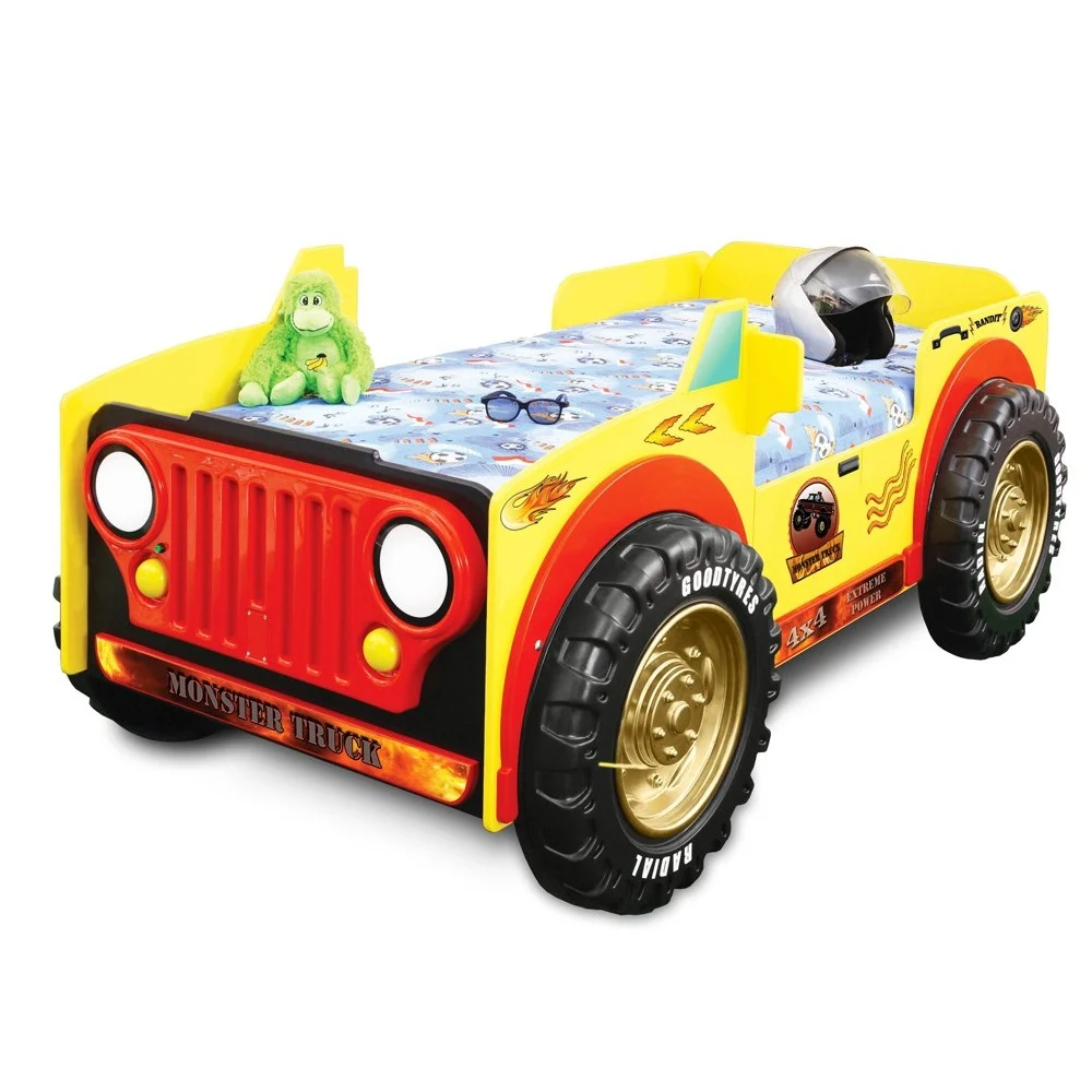 Letto per Bambino MONSTER TRUCK realizzato in mdf