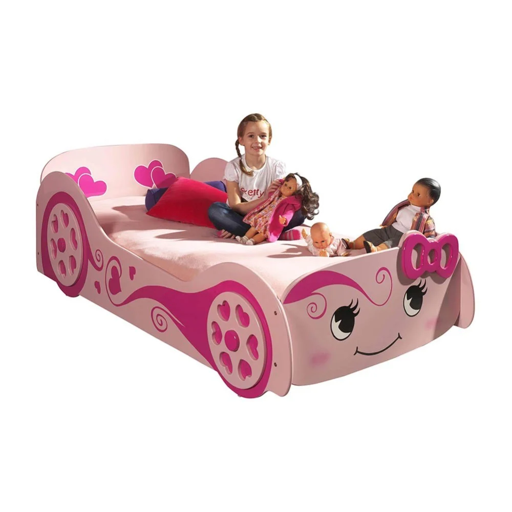 Letto a forma di auto romantica per bambine
