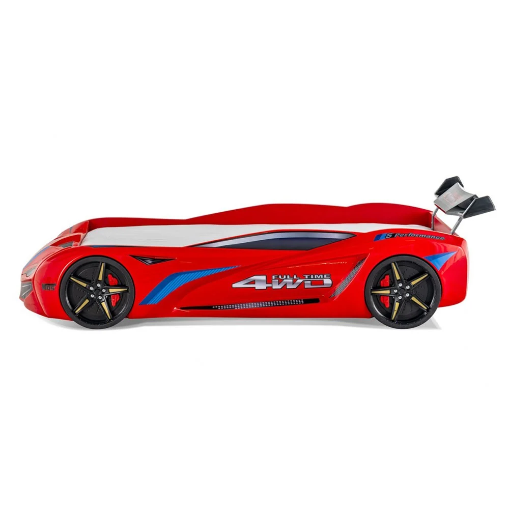 Letto a forma dia auto da corsa adatto per la cameretta di tuo figlio