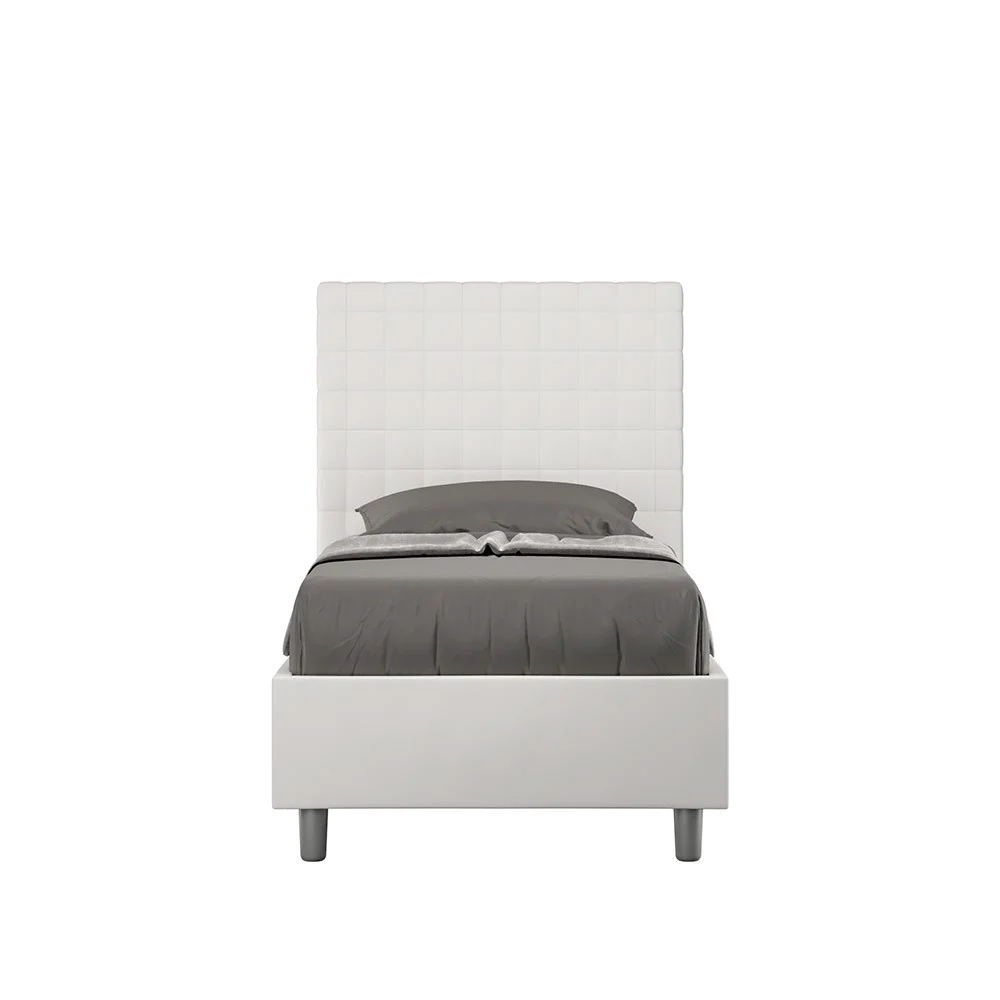 Letto singolo Sunny di Itamoby con testa imbottita, con o senza contenitore