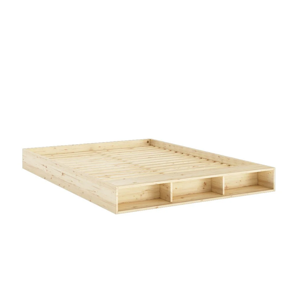 Letto tatami Merge in stile giapponese di Karup Design con comodi vani ai piedi del letto, in tre dimensioni