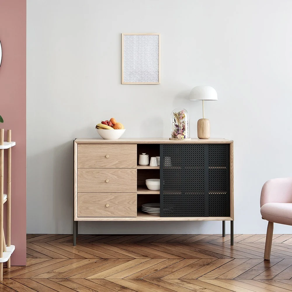Madia alta Gabin in rovere grigio ardesia