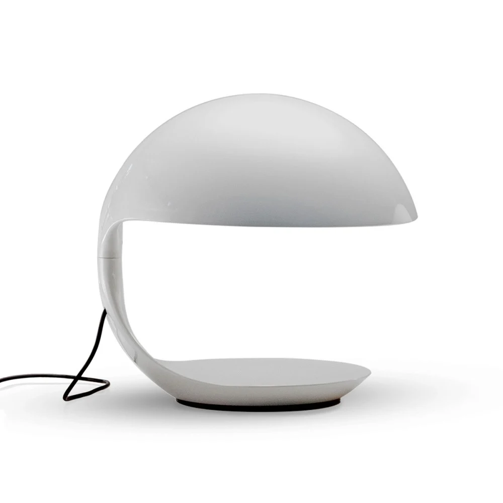 Martinelli Luce Cobra lampada da tavolo disponibile nella finitura bianca, nera e rossa