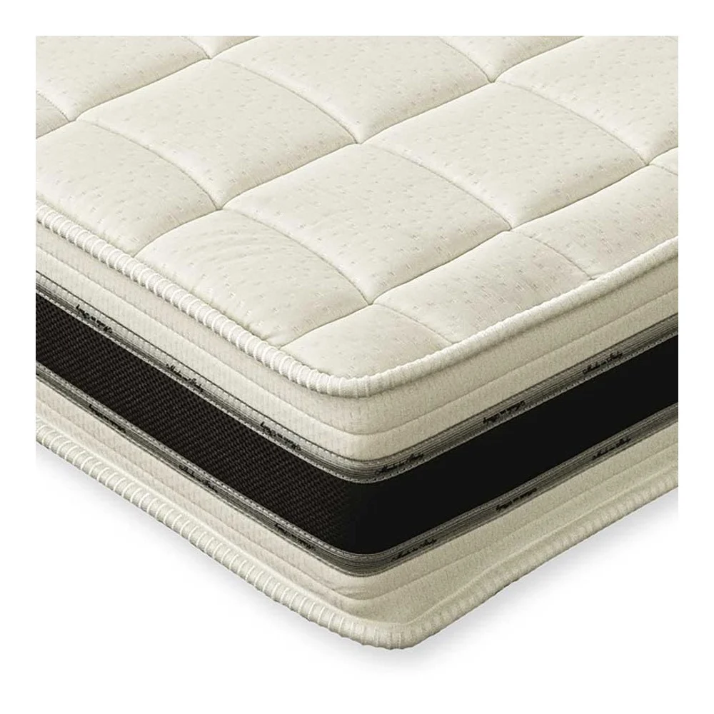 Materasso alla francese Super Memory fodera in tessuto stretch misto poliestere trapuntato
