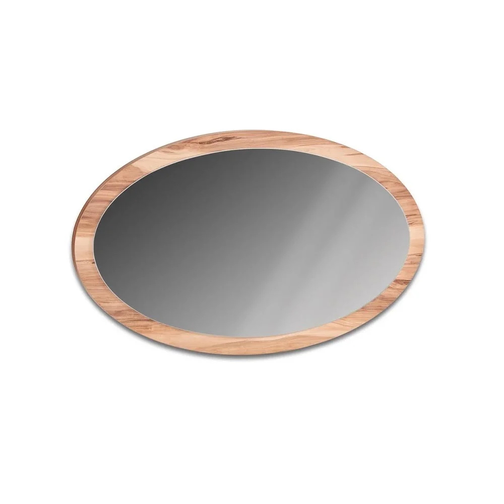 Specchio da parete della Linea Tiffany con rifiniture in legno naturale