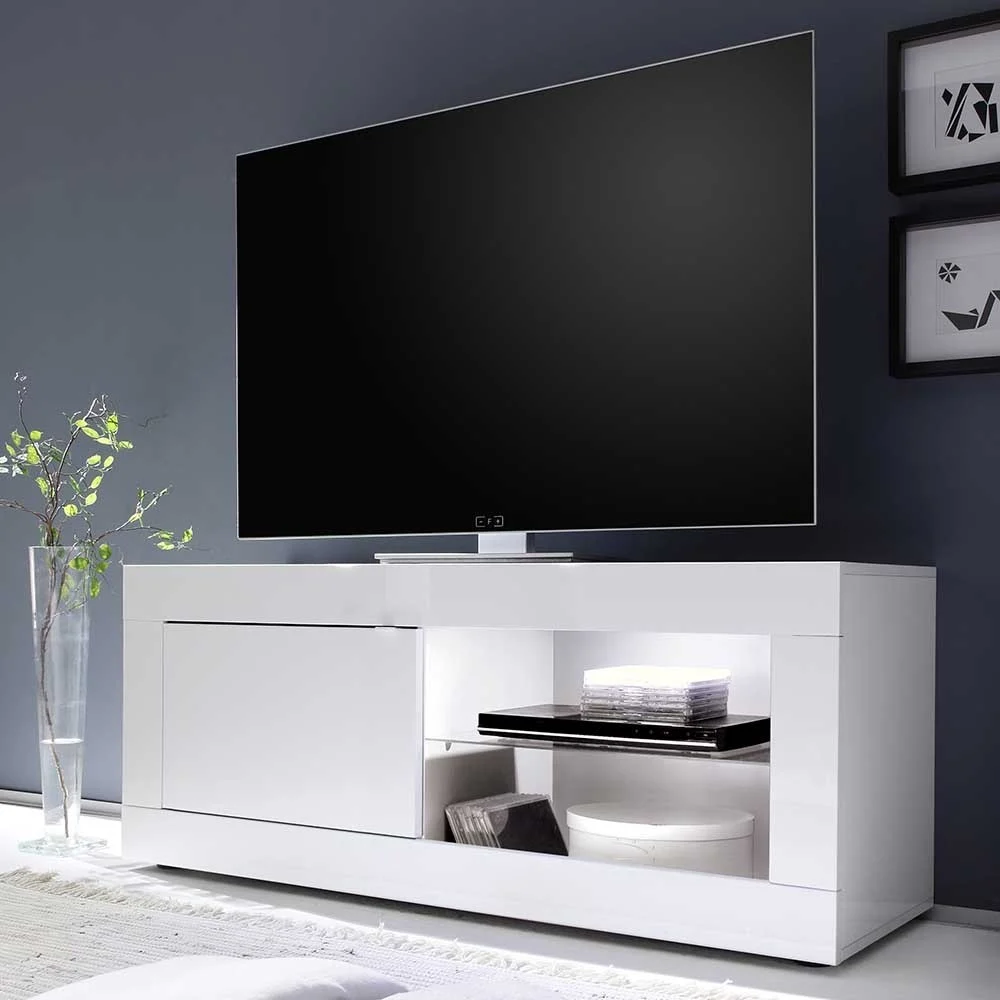 Mobile porta TV con un anta e un vano a giorno