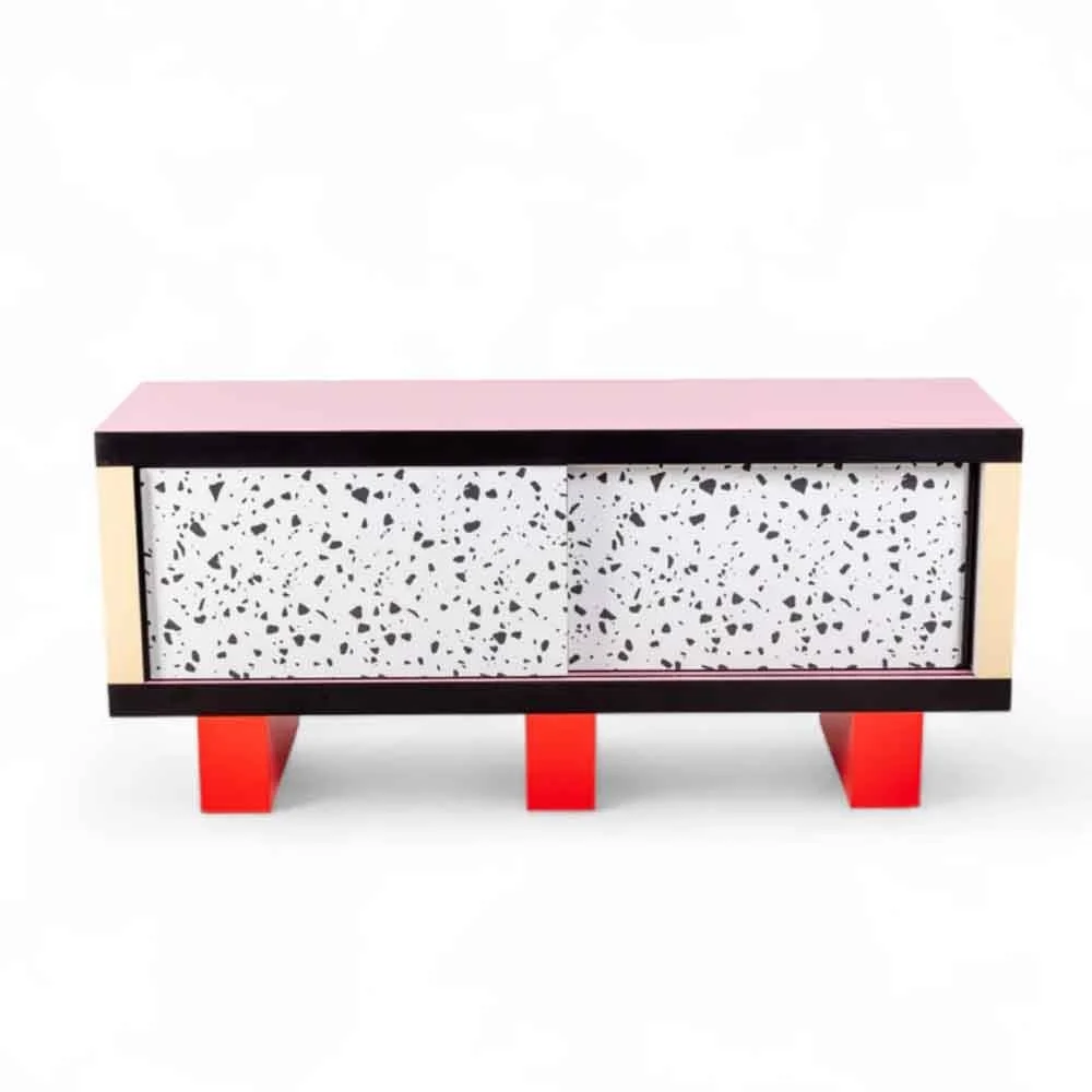 Mobile porta TV Supercabinet Terrazzo in legno - Seletti