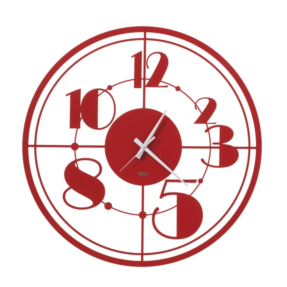 Orologio da parete Teo di Arti e Mestieri realizzato in metallo disponibile in due diversi colori