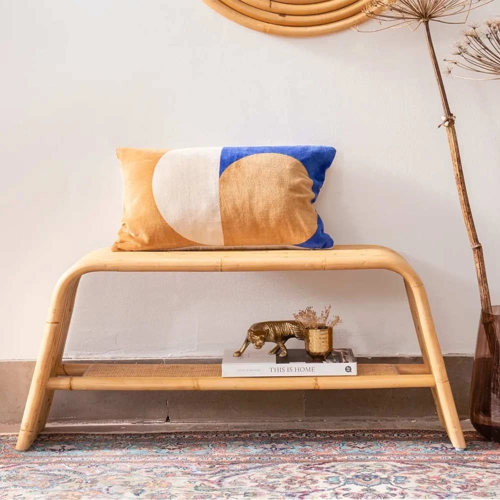 Panca Riviera in rattan naturale