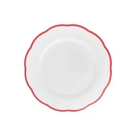 PETALO PIATTO FRUTTA CM.20,9 BORDO ROSSO