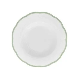 PETALO PIATTO FONDO CM.22,8 BORDO VERDE