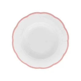 PETALO PIATTO FONDO CM.22,8 BORDO ROSA
